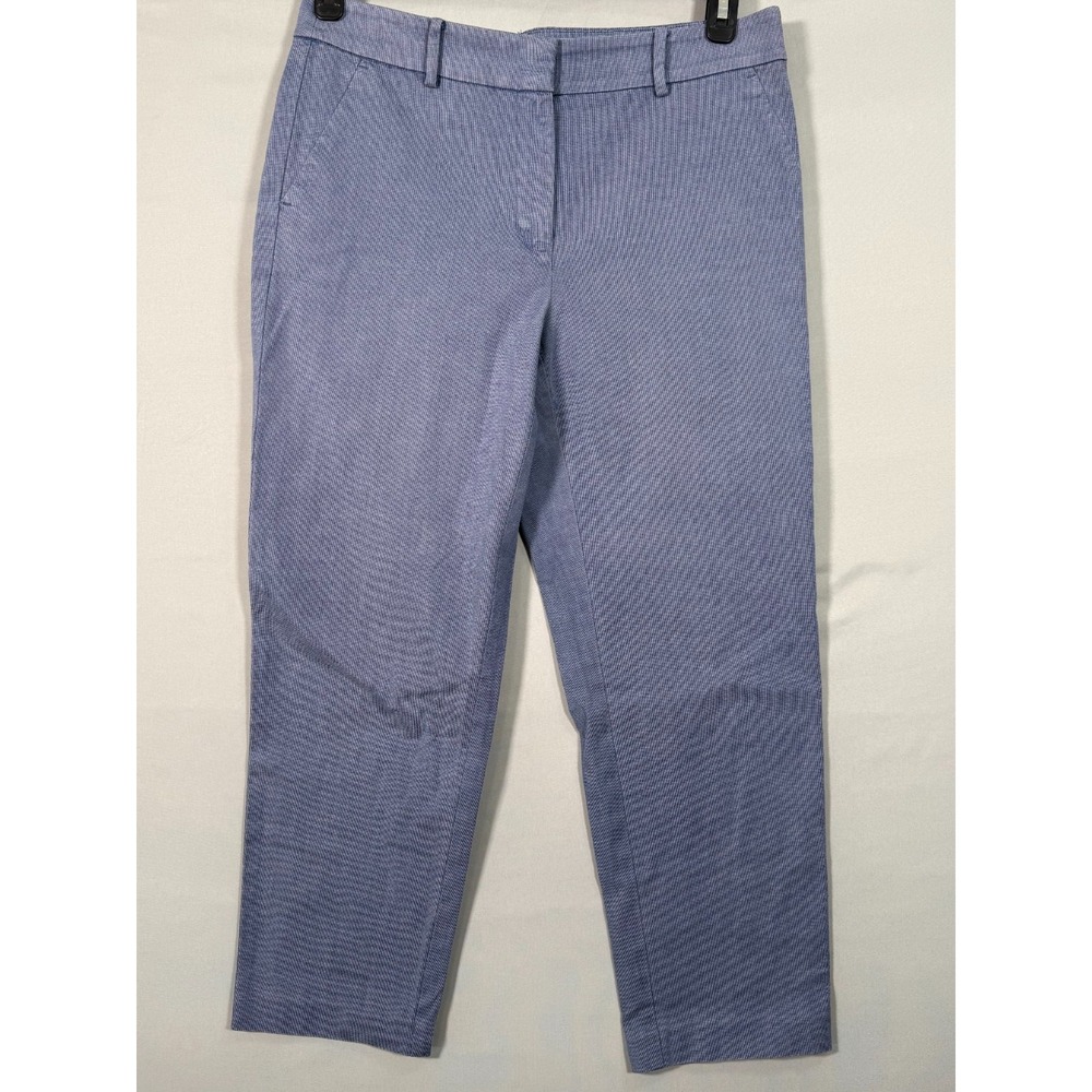 LOFT The Riviera Pant Blue Cropped Curvy‎ Fit Pants Size 6 (32X26") Rise 9.5"